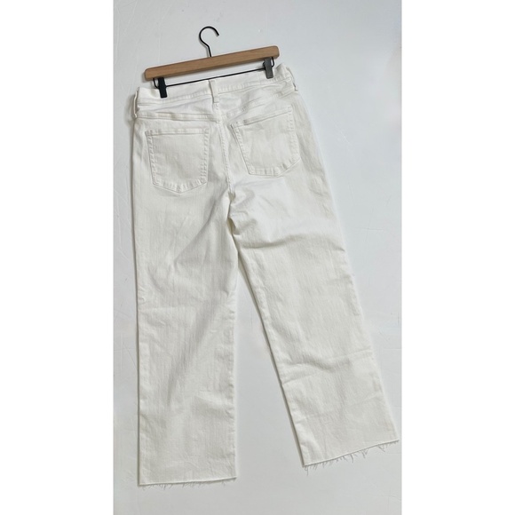 NWT! J. CREW ’96 Slim Wide Jeans Retro Raw Hems Solid White Preppy 30 Tall 30T - Picture 9 of 15